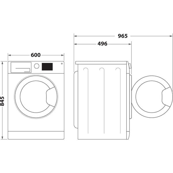Whirlpool WAM EP 09WB IT Pesukone Edestä täytettävä 10 kg 1400 RPM Valkoinen