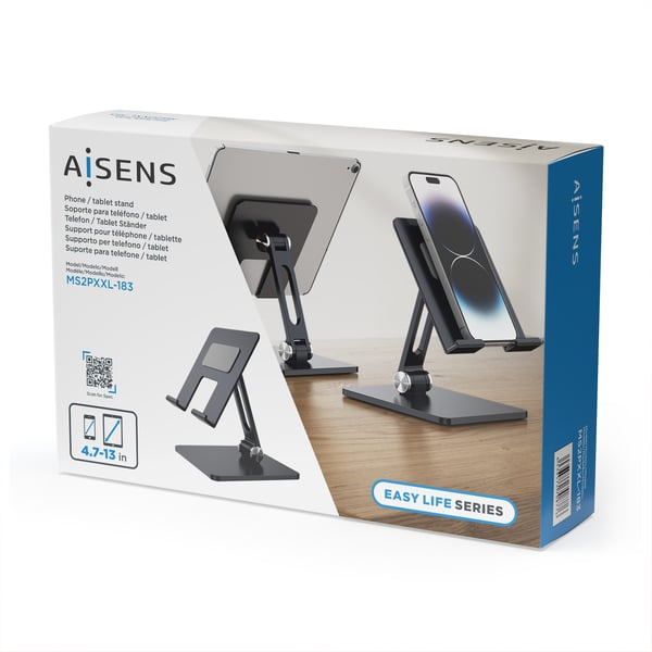 AISENS MS2PXXL-183 teline/pidike Passiiviteline Matkapuhelin/älypuhelin, Tabletti/UMPC Musta