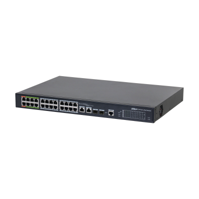 Dahua Technology ePoE DH-LR2226-24ET-360-V2 verkkokytkin Hallittu L2 Gigabit Ethernet (10/100/1000) Power over Ethernet -tuki Musta