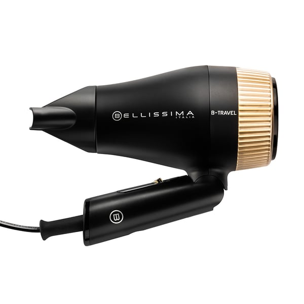 Bellissima B-Travel hårfön 1400 W Svart, Guld