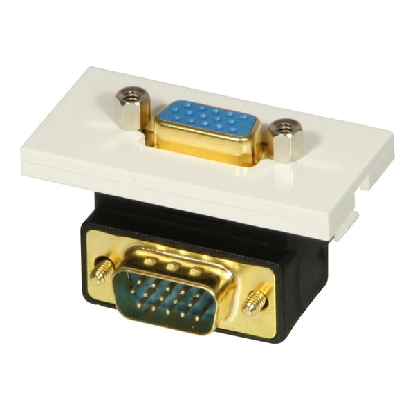 Lindy 60513 kabelomvandlare (hane/hona) VGA Svart, Vit