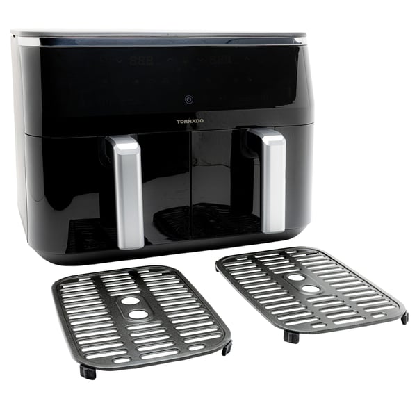 TORNADO TAFT-1000-GS frituregryde Dobbelt 9 L Enkeltstående 3100 W Varmluftsteger Sort
