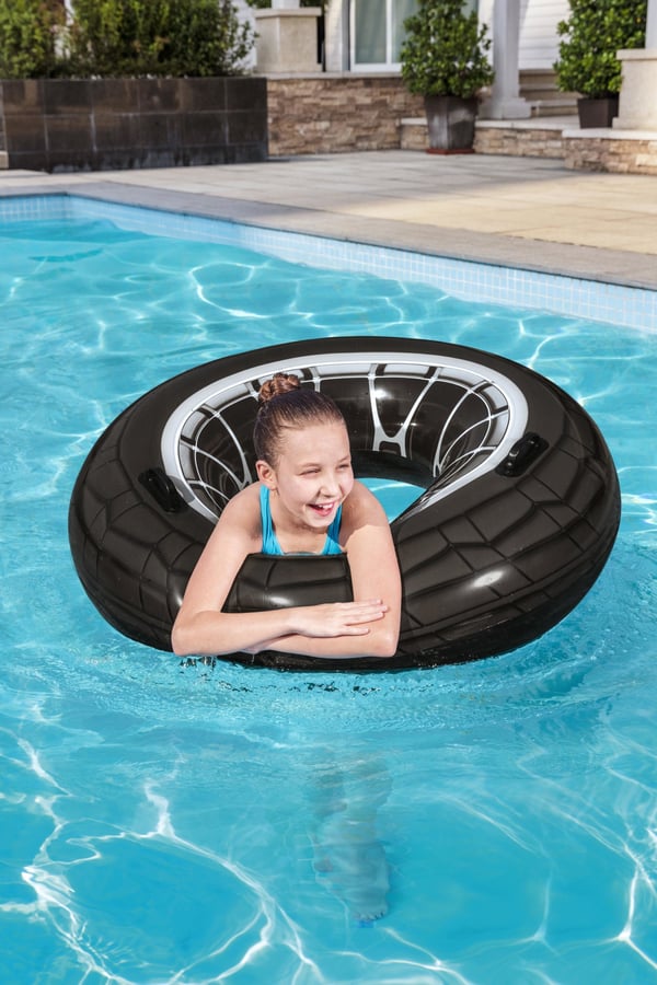 Bestway 36102 pool- och badmadrass Svart, Grå Bild Vinyl Badring
