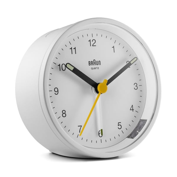 Braun BC12W Quartz-väckarklocka Vit