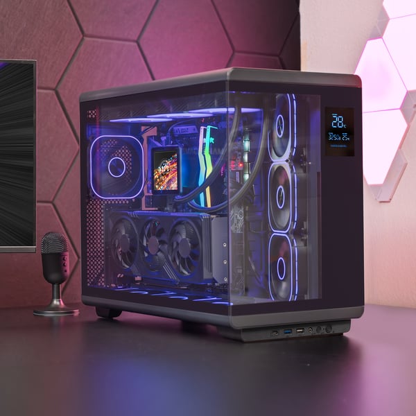 Mars Gaming MCREVMAX tietokonekotelo Midi Tower Musta