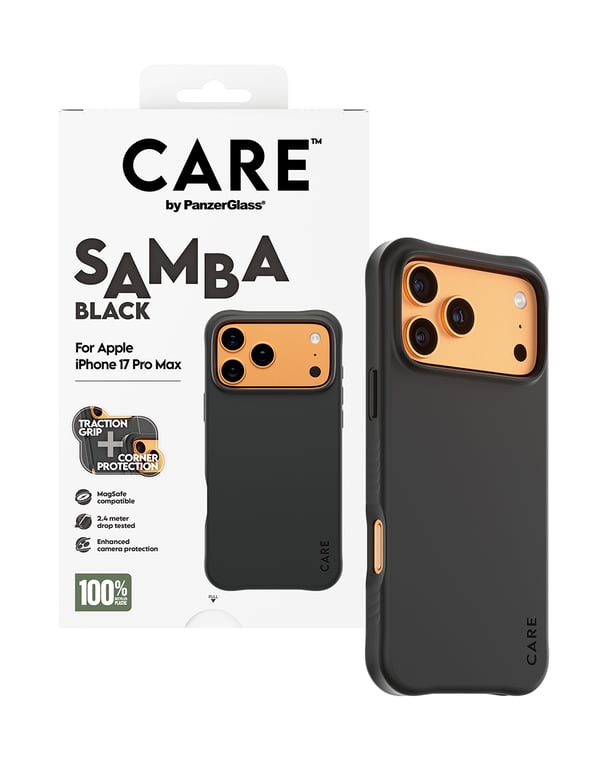 PanzerGlass CARE™ by ® Samba Case Sort m. MagSafe iPhone 17 Pro Max