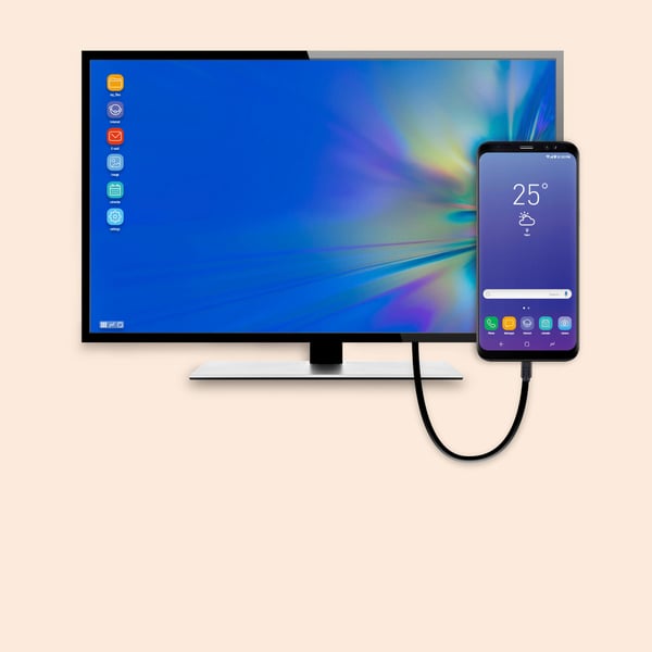 ATEN USB-C 4K ultramini dockningsstation med strömgenomströmning
