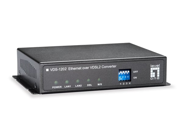 LevelOne VDS-1202 mediakonverterare för nätverk 100 Mbit/s Grå