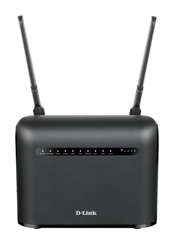 D-Link AC1200 trådløs router Gigabit Ethernet Dual-band (2,4 GHz / 5 GHz) 4G Sort
