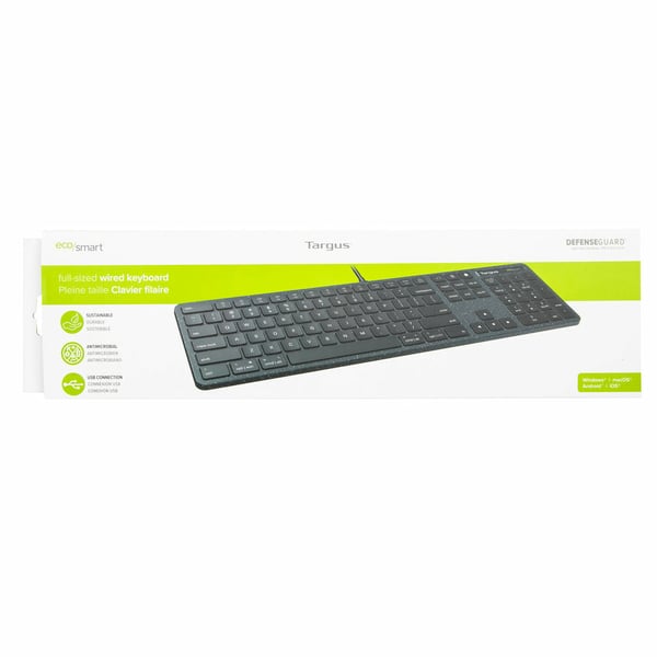 Targus EcoSmart AKB874UK tastatur Universel USB QWERTY UK engelsk Sort