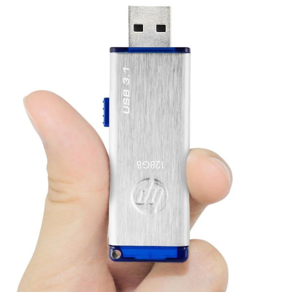 HP x730w USB-sticka 128 GB USB Type-A 3.2 Gen 1 (3.1 Gen 1) Blå, Rostfritt stål