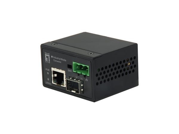 LevelOne IEC-4000 netværksomformer til medie 100 Mbit/s Sort