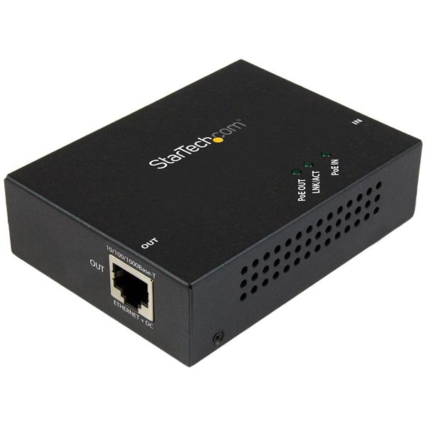 StarTech.com Gigabit PoE+-förlängare med 1 port - 802.3at och 802.3af - 100 m