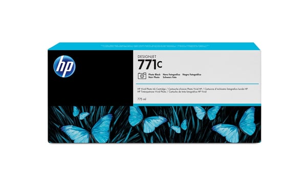 HP 771C DesignJet-blækpatron med 775 ml, fotosort