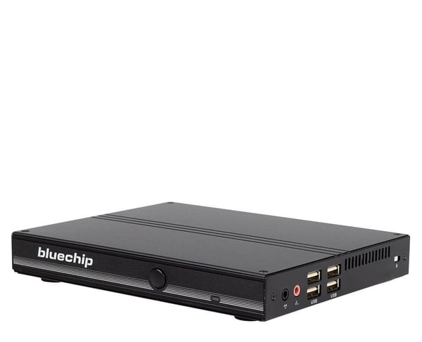 bluechip BUSINESSline M11100g-P Intel® N N100 8 GB DDR4-SDRAM 120 GB SSD Windows 11 Pro Mini PC Mini-PC Antracit, Svart
