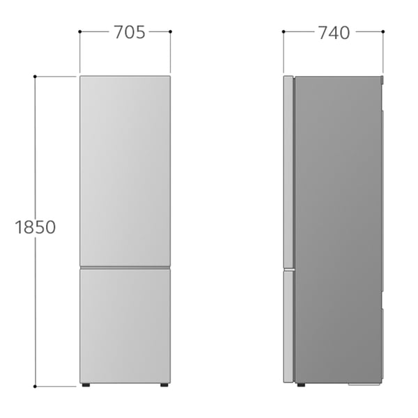 LG GBB567PZCMB Fristående 462 l Rostfritt stål