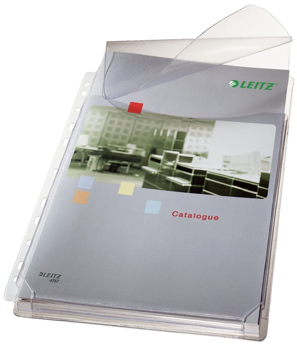 Leitz Premium Ekspanderende lomme m/klap A4 170my, 48 % præ-consumer recirkuleret plast