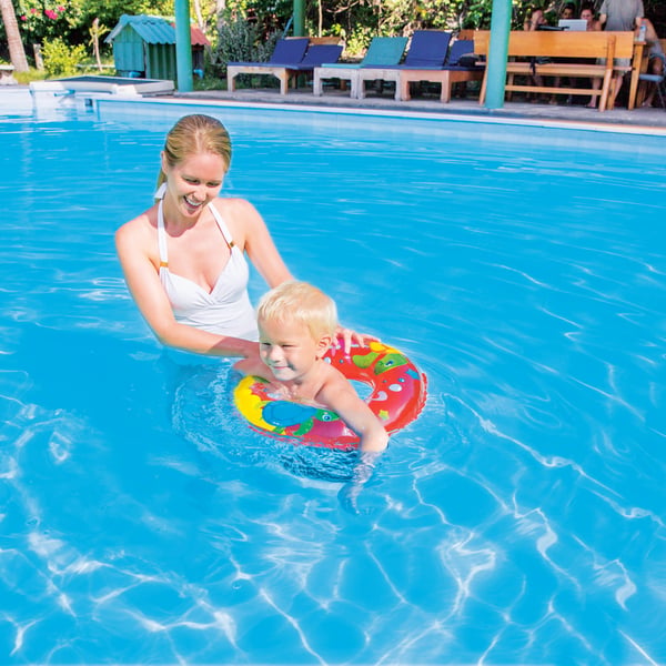 Bestway 36113 pool- och badmadrass Blå, Orange, Gul Mönstrad Vinyl Badring