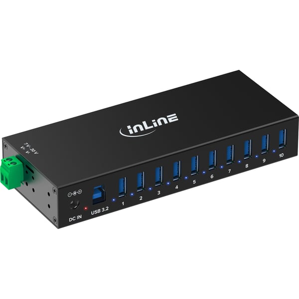 InLine 35396C gränssnittshubbar USB 3.2 Gen 1 (3.1 Gen 1) Type-B 5000 Mbit/s Svart