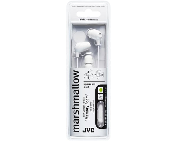 JVC HA-FX38M-W-E Headset Kabel I öra Samtal/musik Vit