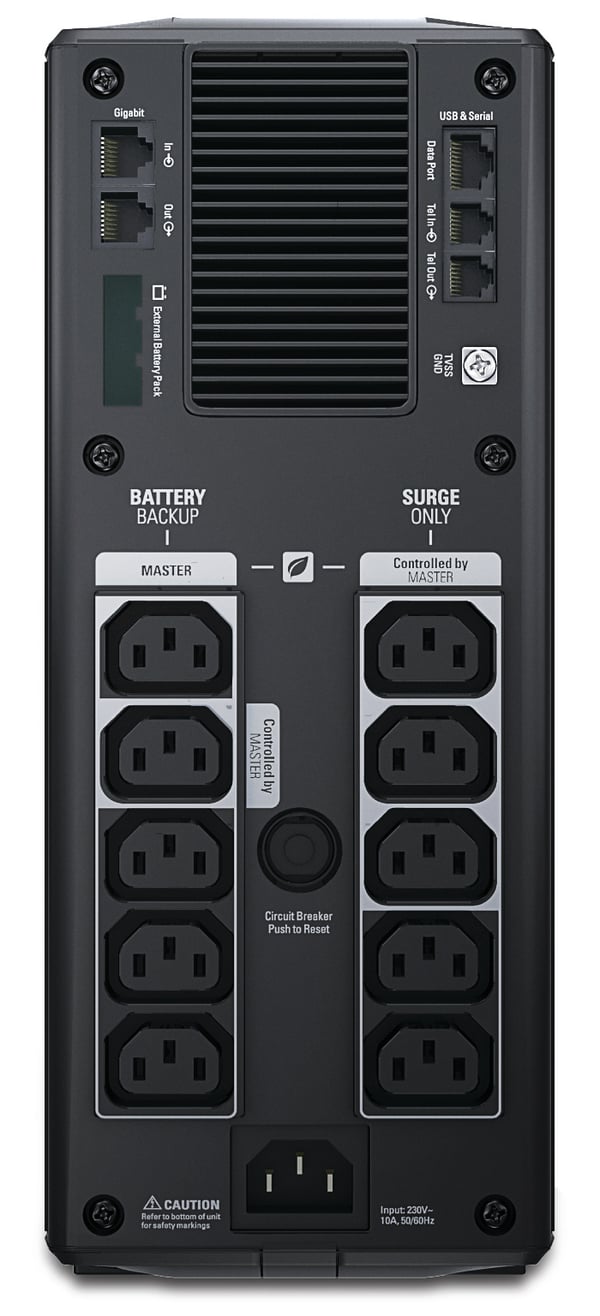 APC Back-UPS Pro UPS-enhed Interaktivt indgangsstik 1,5 kVA 865 W 10 AC stikkontakt(er)