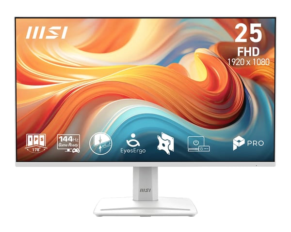MSI Pro MP251W E14A platta pc-skärmar 62,2 cm (24.5") 1920 x 1080 pixlar Full HD LED Vit MSI Pro MP251W E14A platta pc-skärmar 62,2 cm (24.5") 1920 x 1080 pixlar Full HD LED Vit