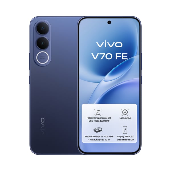 VIVO V70 FE + BUD 17,4 cm (6.83") Dual SIM Android 16.0 5G USB Type-C 8 GB 256 GB 7000 mAh Blå
