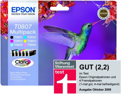 Epson Multipack 6-Coulered T0807 Claria Photographic Ink
