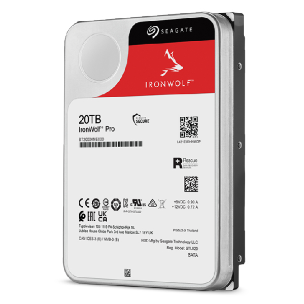 Seagate IronWolf Pro ST20000NT001 interna hårddiskar 20 TB 7200 RPM 256 MB 3.5"