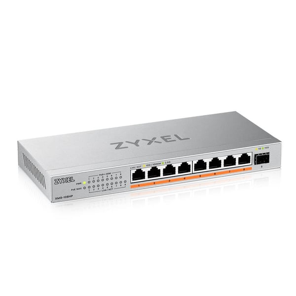Zyxel XMG-108HP Ikke administreret 2.5G Ethernet (100/1000/2500) Strøm over Ethernet (PoE) Zyxel XMG-108HP Ikke administreret 2.5G Ethernet (100/1000/2500) Strøm over Ethernet (PoE)
