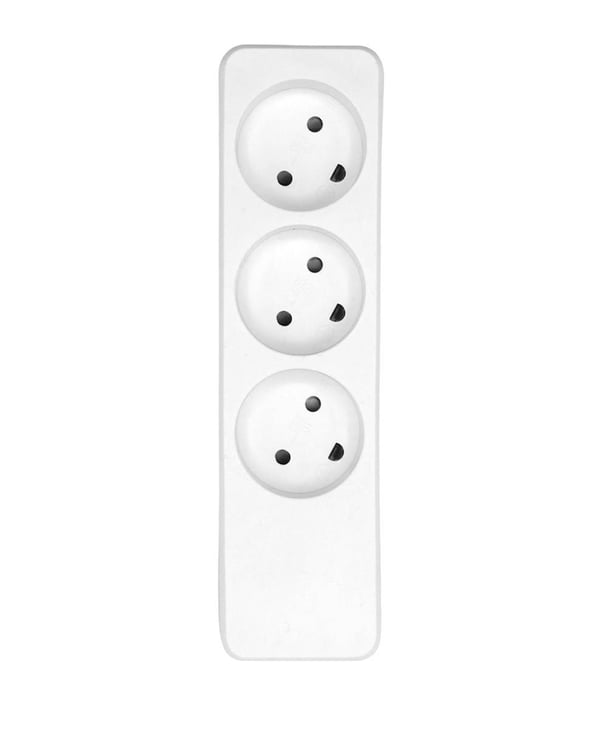 Microconnect MC-GRU0300DKW stikdåse 0 m 3 AC stikkontakt(er) Indendørs Hvid