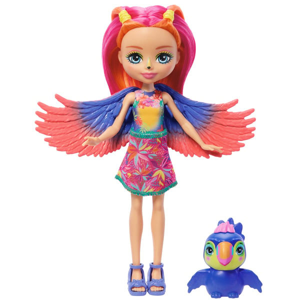 Enchantimals Sunshine Beach Enchantimals-dockor, Trippi Toucan-docka och figur
