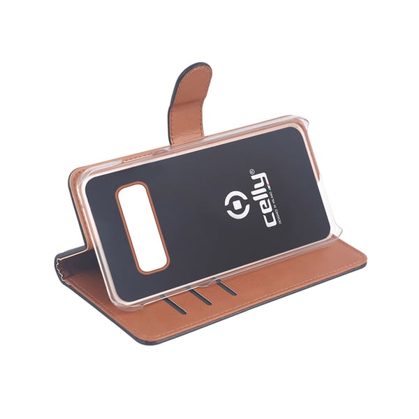 Celly WALLY891 mobiltelefon etui 16,3 cm (6.4") Tegnebogsetui Sort, Brun