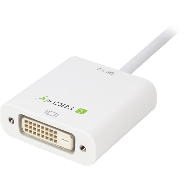 Techly 0.15m DisplayPort 1.2 - DVI-D M/F 0,15 m Hvid