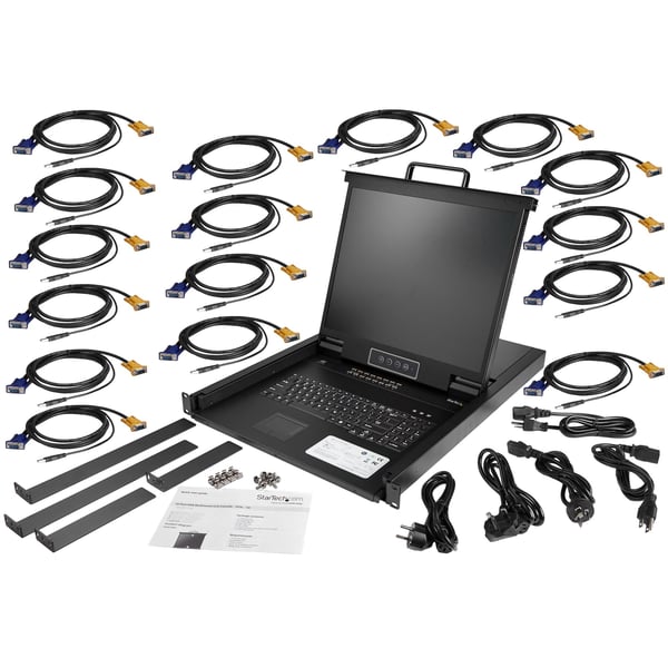 StarTech.com RKCONS1916K telinekonsoli 48,3 cm (19") 1280 x 1024 pikseliä Musta 1U