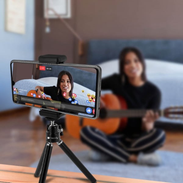 Techly I-TRIPOD-UN kolmijalka Matkapuhelin 3 jalkoja Musta