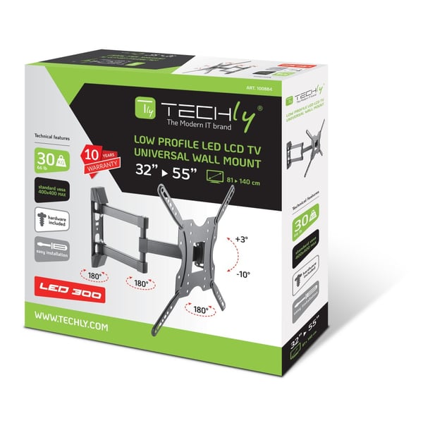 Techly ICA-PLB 136E TV-kiinnike 139,7 cm (55") Musta