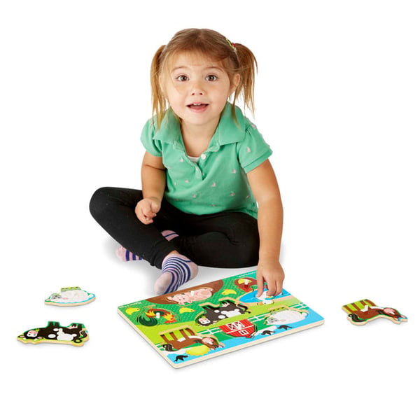 Melissa & Doug 19050 pussel Klosspussel 8 styck Djur