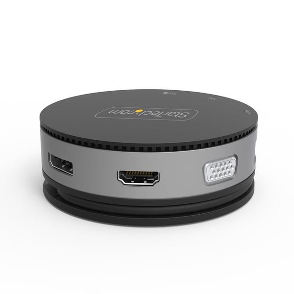 StarTech.com DKT31CHDVCM kannettavien tietokoneiden telakka ja porttitoistin Langallinen USB 3.2 Gen 2 (3.1 Gen 2) Type-C Musta, Harmaa
