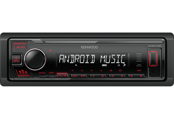 Kenwood KMM-105RY radio/digitalmottagare för bil Svart 50 W