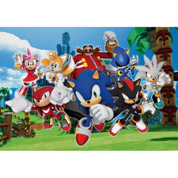 Clementoni Supercolor Sonic the hedgehog Puslespil 104 stk Tegnefilm