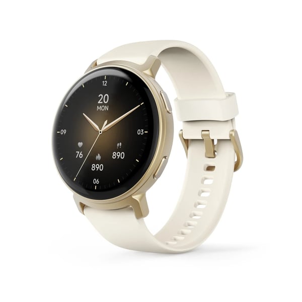 Hama 00178641 smartklocka och träningsklocka 3,35 cm (1.32") AMOLED 43 mm Analog 466 x 466 pixlar Pekskärm Guld GPS