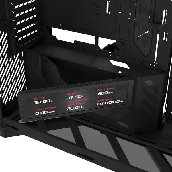 ASUS ROG CRONOX GR801 CURVE TG ARGB BLACK Midi Tower Svart