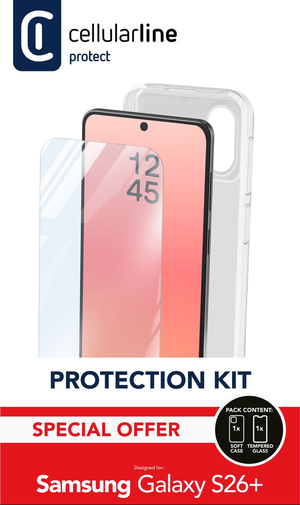 Cellularline PROTKITGALS26PLT mobiltelefon etui 17 cm (6.7") Cover Transparent