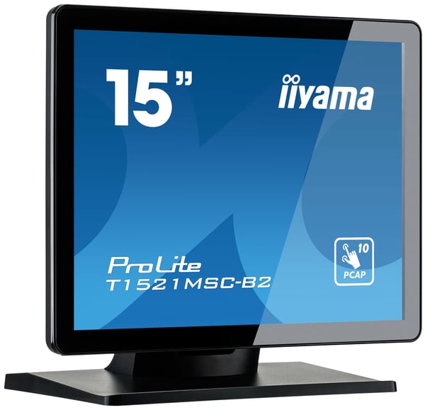 iiyama ProLite T1521MSC-B2 platta pc-skärmar 38,1 cm (15") 1024 x 768 pixlar XGA LED Pekskärm Bordsskiva Svart