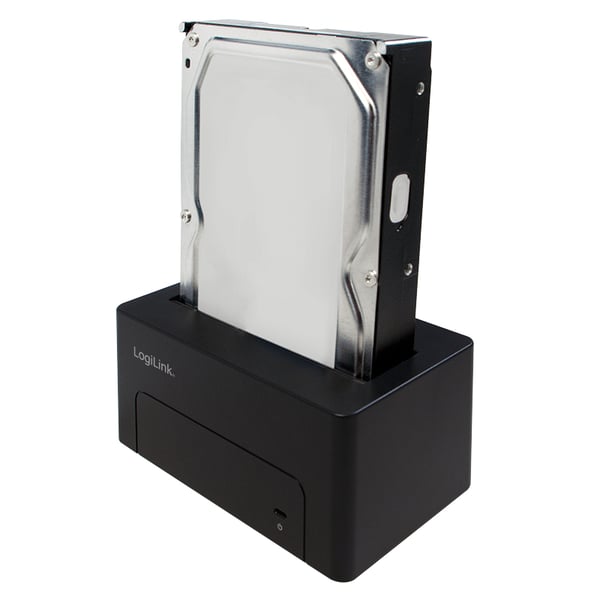 LogiLink QP0027 tallennusaseman telakointiasema USB 3.2 Gen 2 (3.1 Gen 2) Type-C Musta
