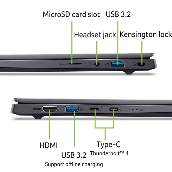 Acer Swift SFX14-73G-975F Intel Core Ultra 9 285H Bärbar dator 36,8 cm (14.5") Pekskärm WQXGA+ 32 GB LPDDR5x-SDRAM 2 TB SSD NVIDIA GeForce RTX 5070 Wi-Fi 6E (802.11ax) Windows 11 Home Grå
