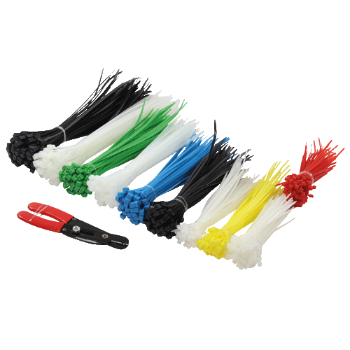 LogiLink KAB0019 kabelsamler Nylon Sort, Blå, Grøn, Rød, Hvid