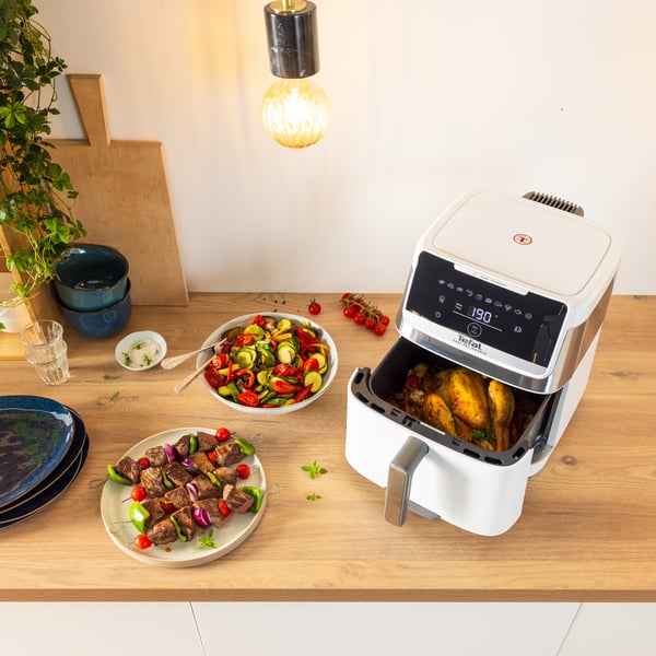 Tefal Easy Fry Silence EY8421E0 fritös Single 7 l Fristående 1800 W Varmluftsfritös Vit