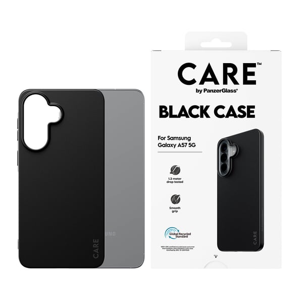 PanzerGlass CARE™ by ® TPU Case Black Samsung Galaxy A57 5G mobiltelefonfodral 17 cm (6.7") Mobilskal Transparent